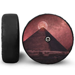 Bloody Moon Pyramid Print Tire Cover With Camera Hole