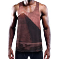 Bloody Moon Pyramid Print Men's Workout Tank Top