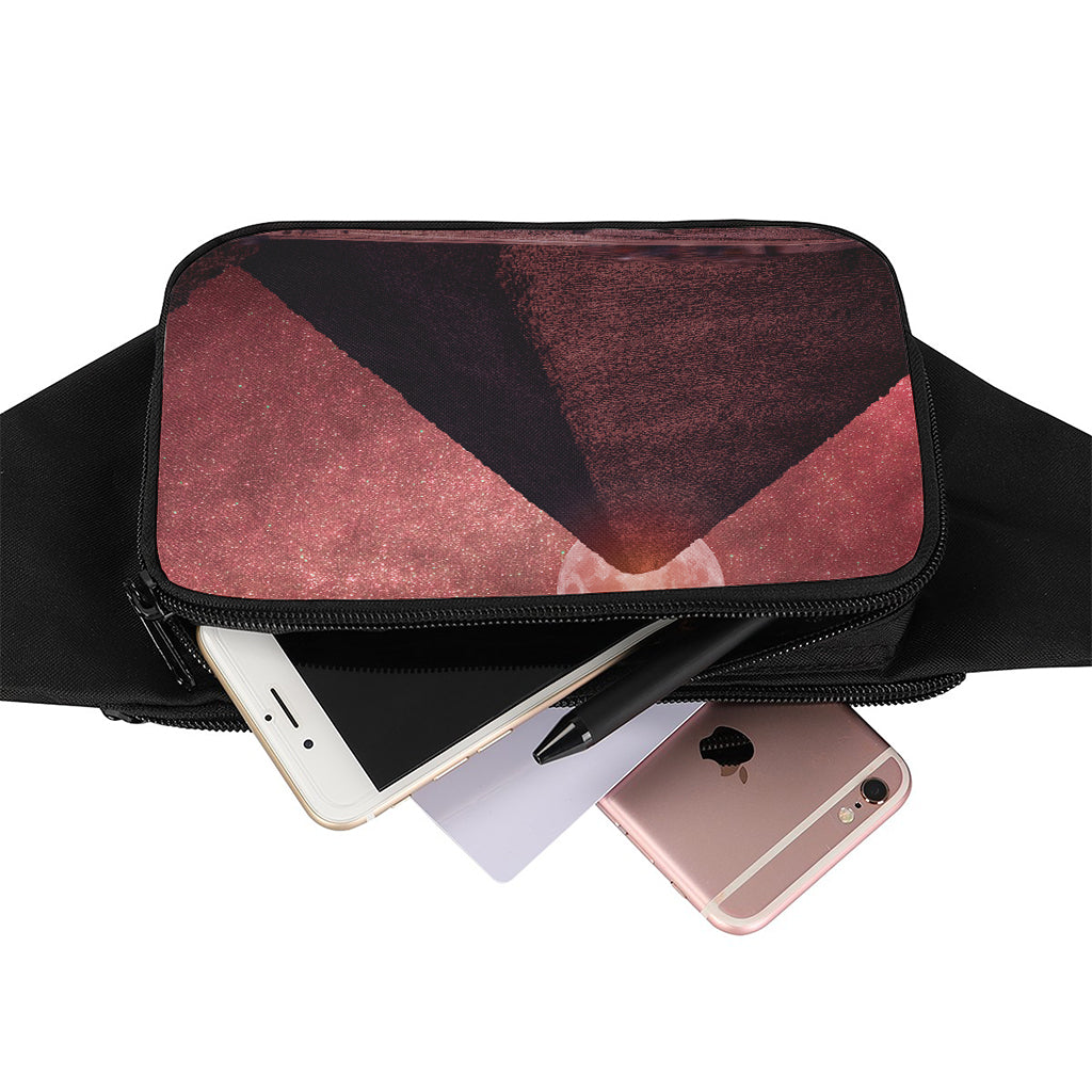 Bloody Moon Pyramid Print Waist Bag