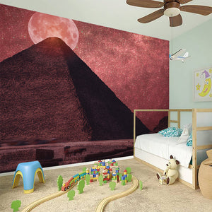 Bloody Moon Pyramid Print Wall Sticker