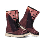 Bloody Moon Pyramid Print Winter Boots