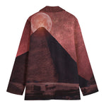 Bloody Moon Pyramid Print Women's Blazer