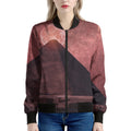 Bloody Moon Pyramid Print Women's Bomber Jacket