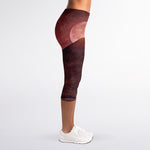 Bloody Moon Pyramid Print Women's Capri Leggings