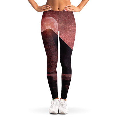 Bloody Moon Pyramid Print Women's Leggings