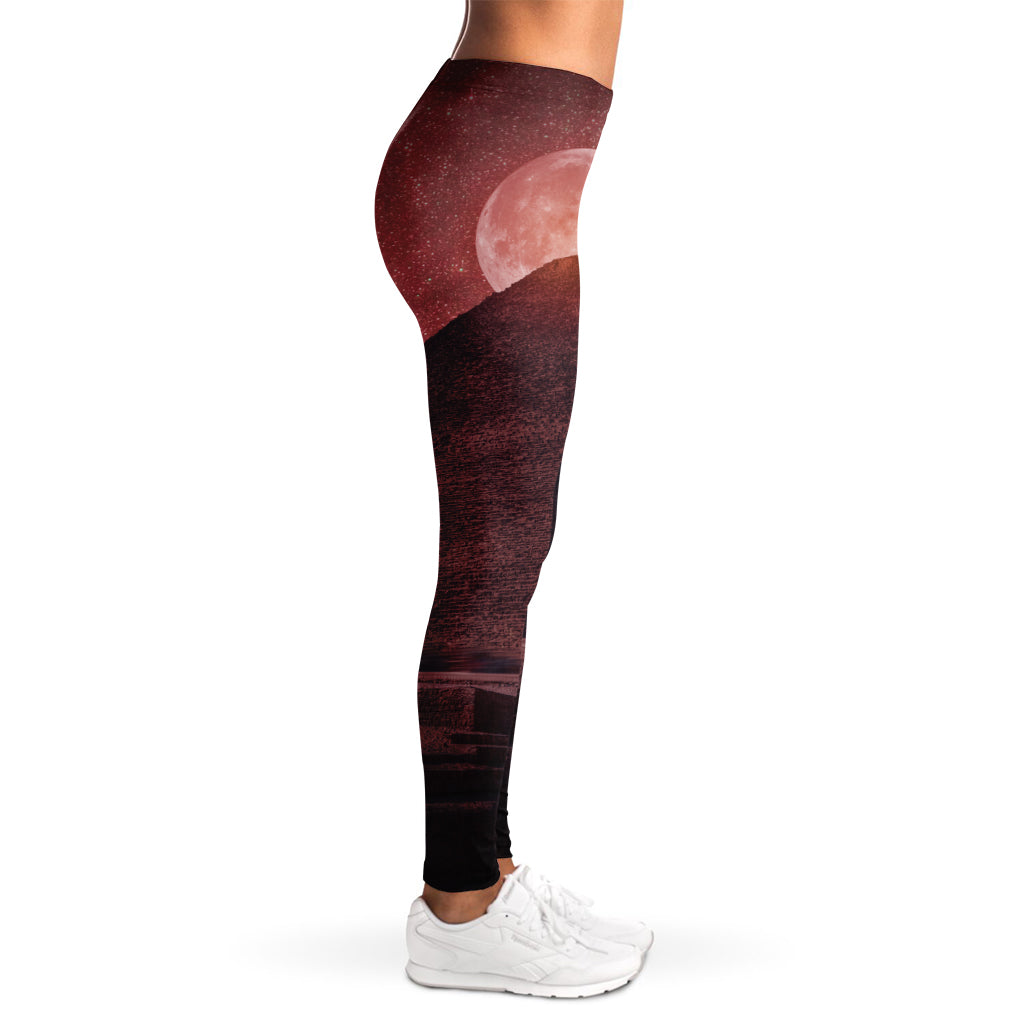Bloody Moon Pyramid Print Women's Leggings