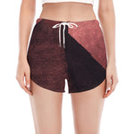 Bloody Moon Pyramid Print Women's Split Running Shorts