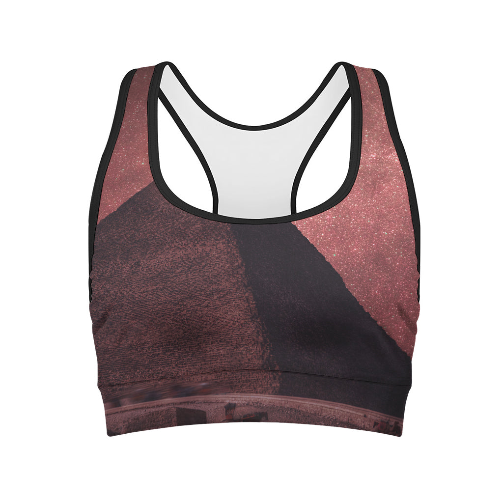 Bloody Moon Pyramid Print Women's Sports Bra