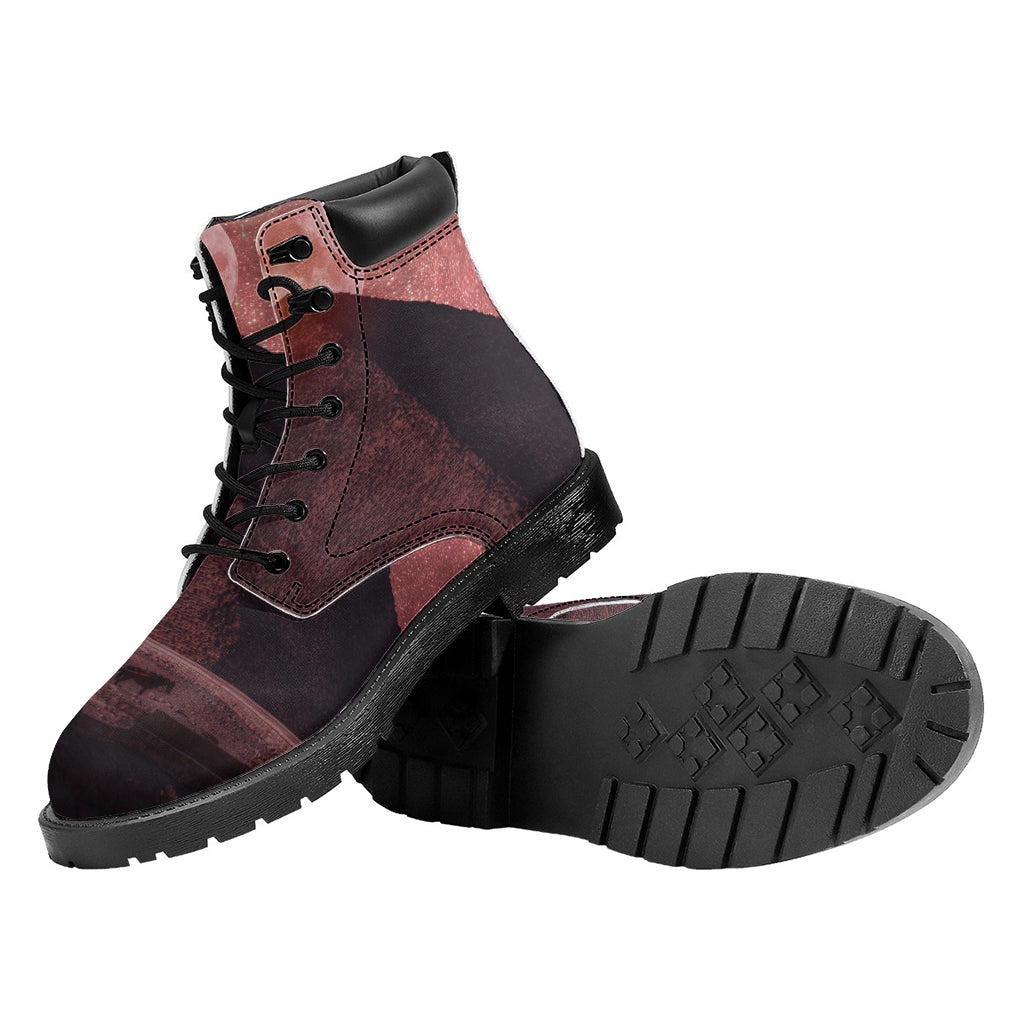 Bloody Moon Pyramid Print Work Boots