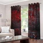 Bloody Room Print Blackout Grommet Curtains