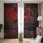 Bloody Room Print Blackout Pencil Pleat Curtains