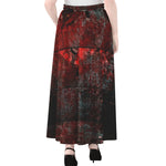 Bloody Room Print Chiffon Maxi Skirt