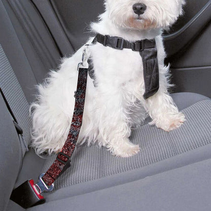 Bloody Room Print Dog Seat Belt