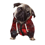 Bloody Room Print Dog Zip Up Hoodie