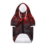 Bloody Room Print Dog Zip Up Hoodie