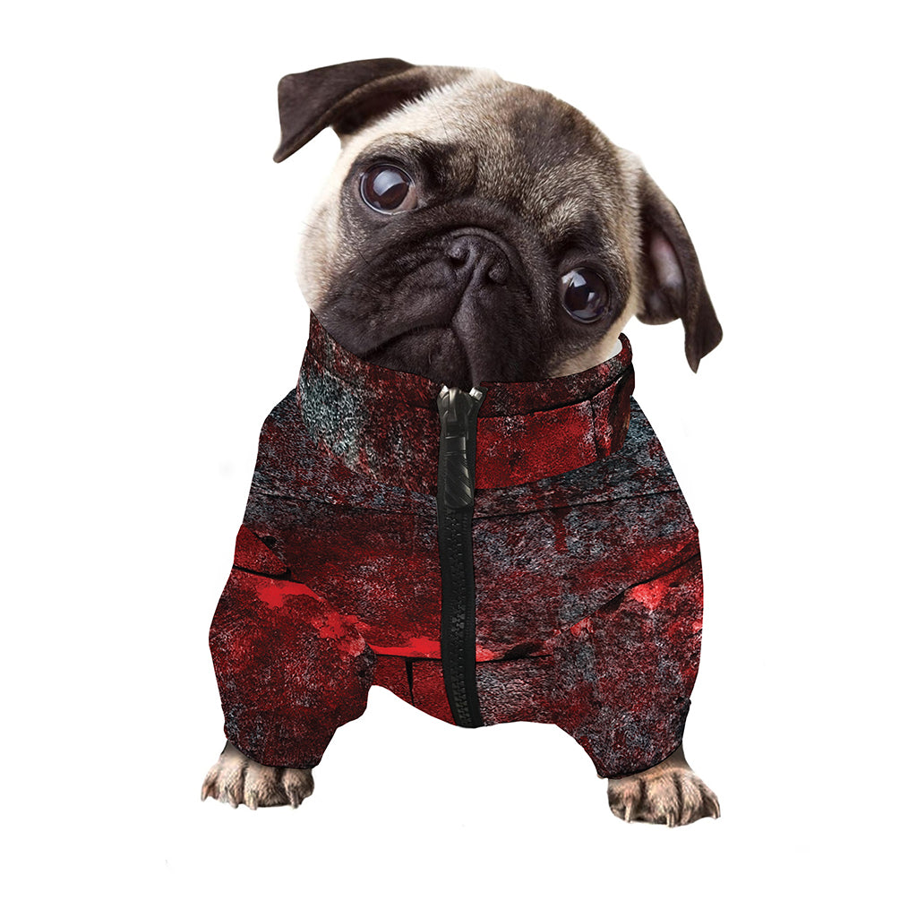 Bloody Room Print Dog Zip Up Jacket