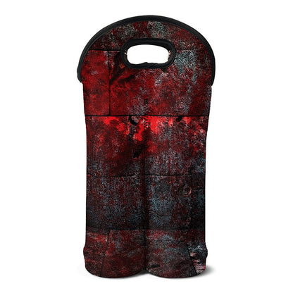 Bloody Room Print Double Neoprene Wine Tote