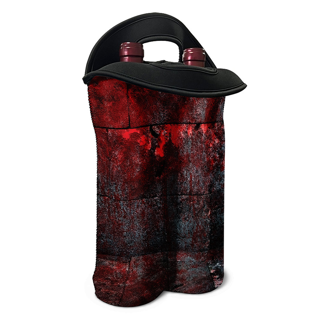 Bloody Room Print Double Neoprene Wine Tote