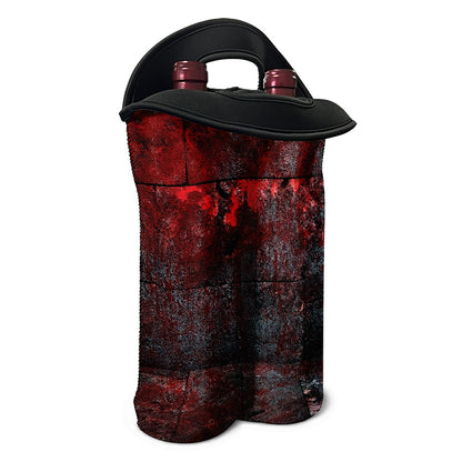 Bloody Room Print Double Neoprene Wine Tote