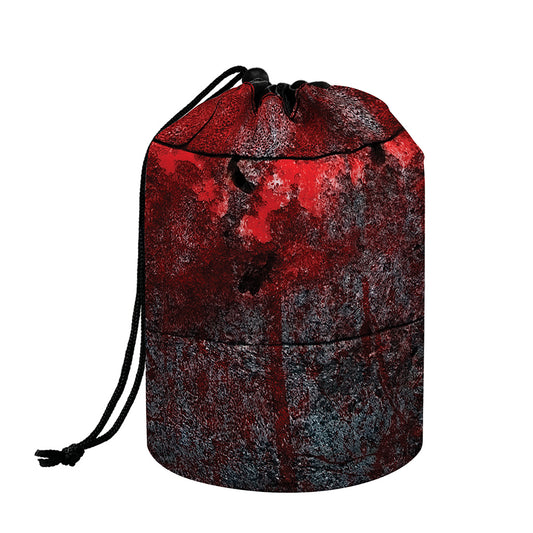 Bloody Room Print Drawstring Makeup Bag