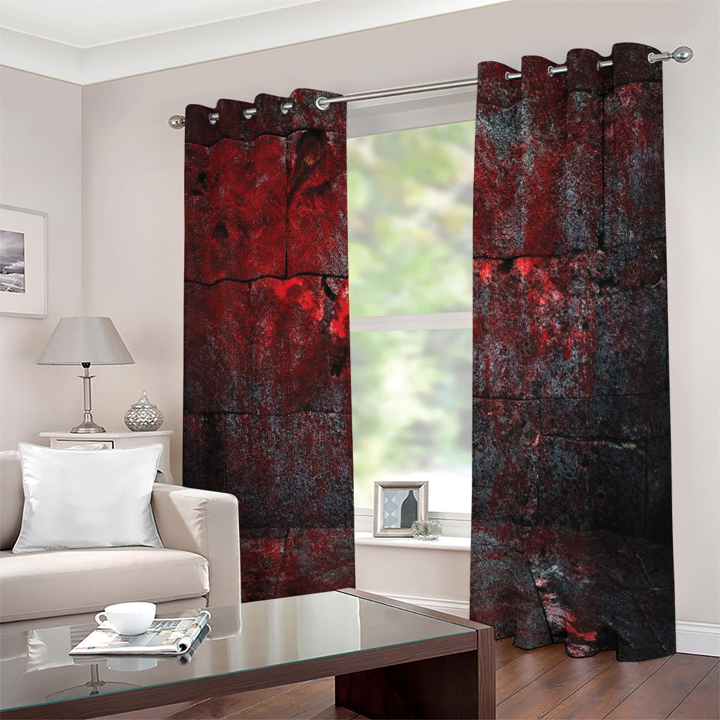 Bloody Room Print Extra Wide Grommet Curtains