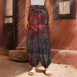 Bloody Room Print Harem Pants