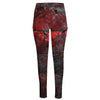 Bloody Room Print High-Waisted Pocket Leggings