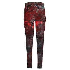 Bloody Room Print High-Waisted Pocket Leggings