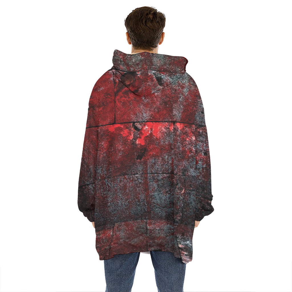 Bloody Room Print Hoodie Blanket