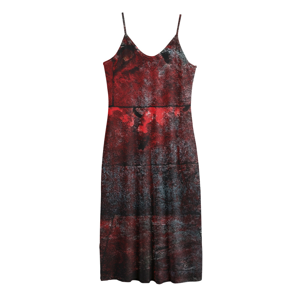 Bloody Room Print Jersey Midi Cami Dress