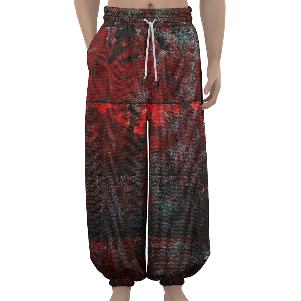 Bloody Room Print Lantern Pants