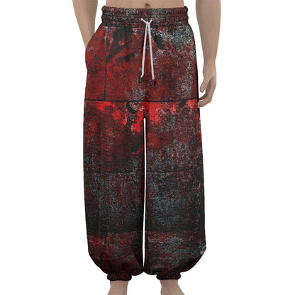 Bloody Room Print Lantern Pants
