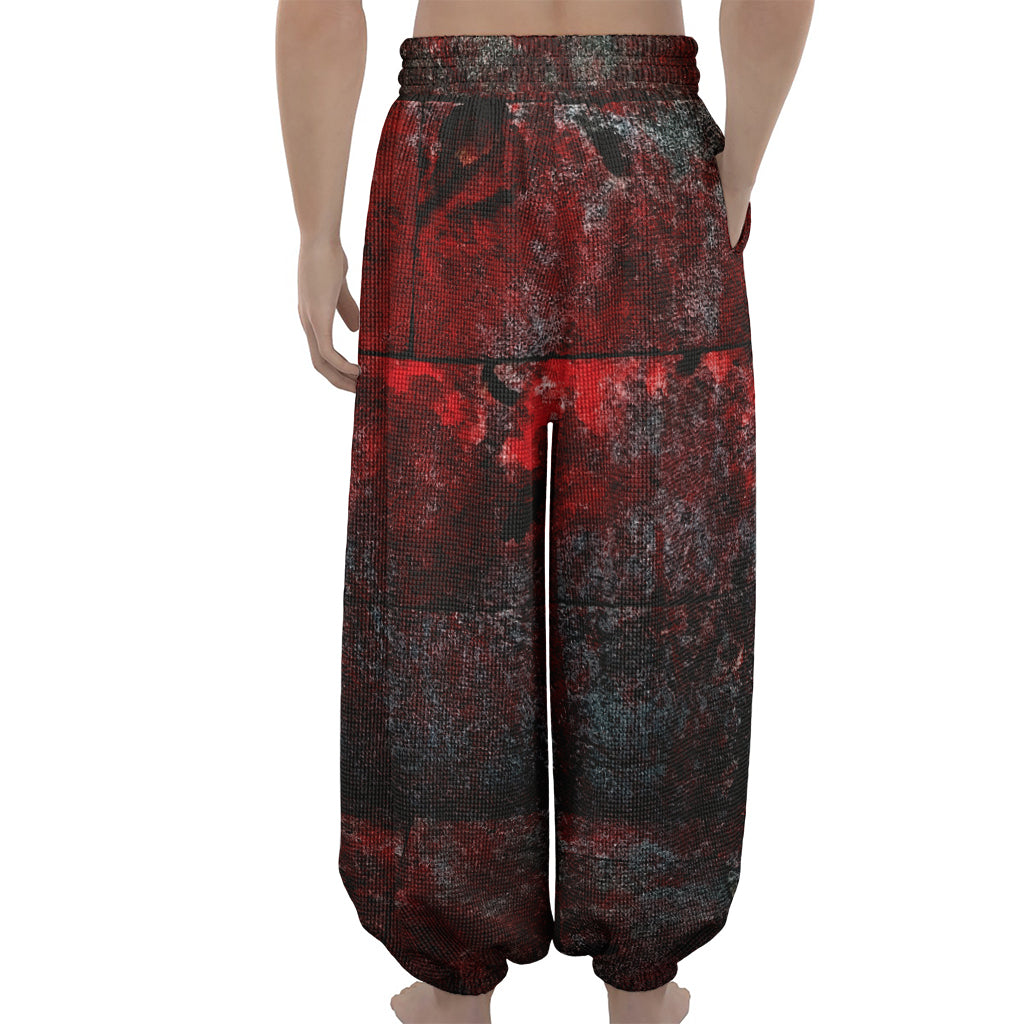 Bloody Room Print Lantern Pants