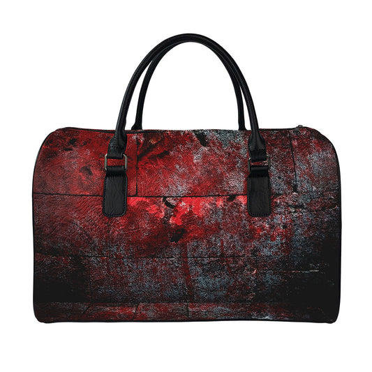 Bloody Room Print Leather Duffle Bag