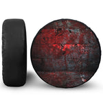 Bloody Room Print Leather Spare Tire Cover