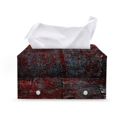 Bloody Room Print Leather Tissue Box Cover