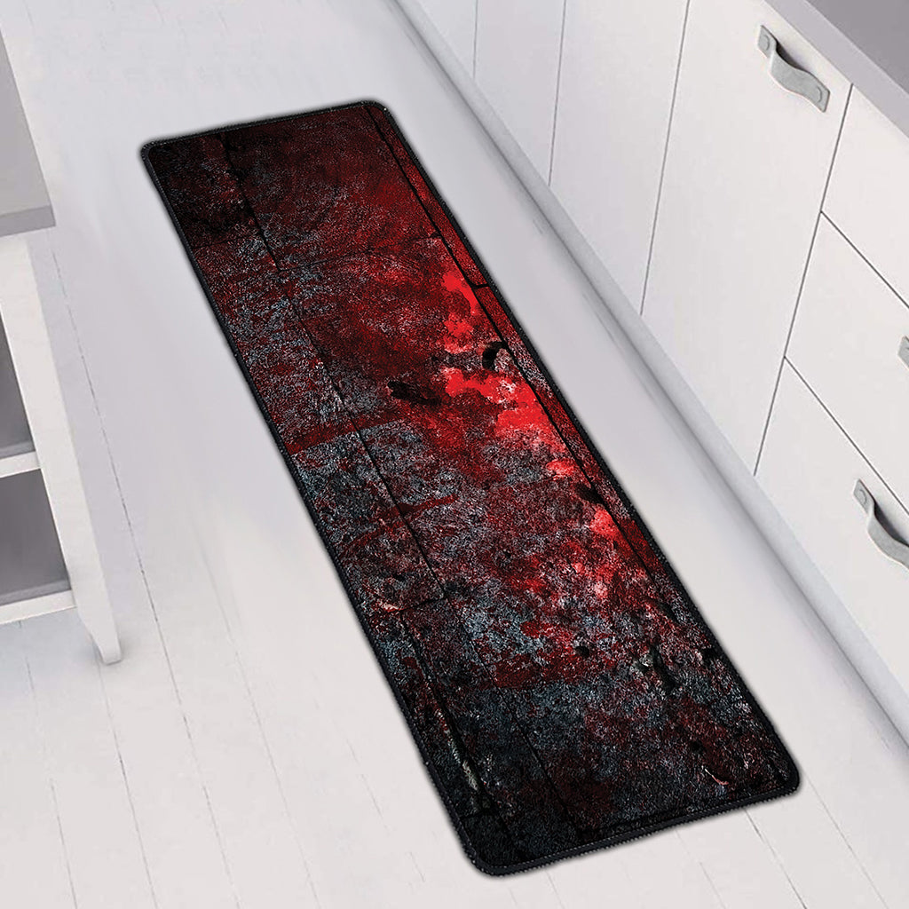Bloody Room Print Long Kitchen Mat