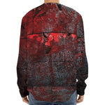 Bloody Room Print Long Sleeve Baseball Jersey