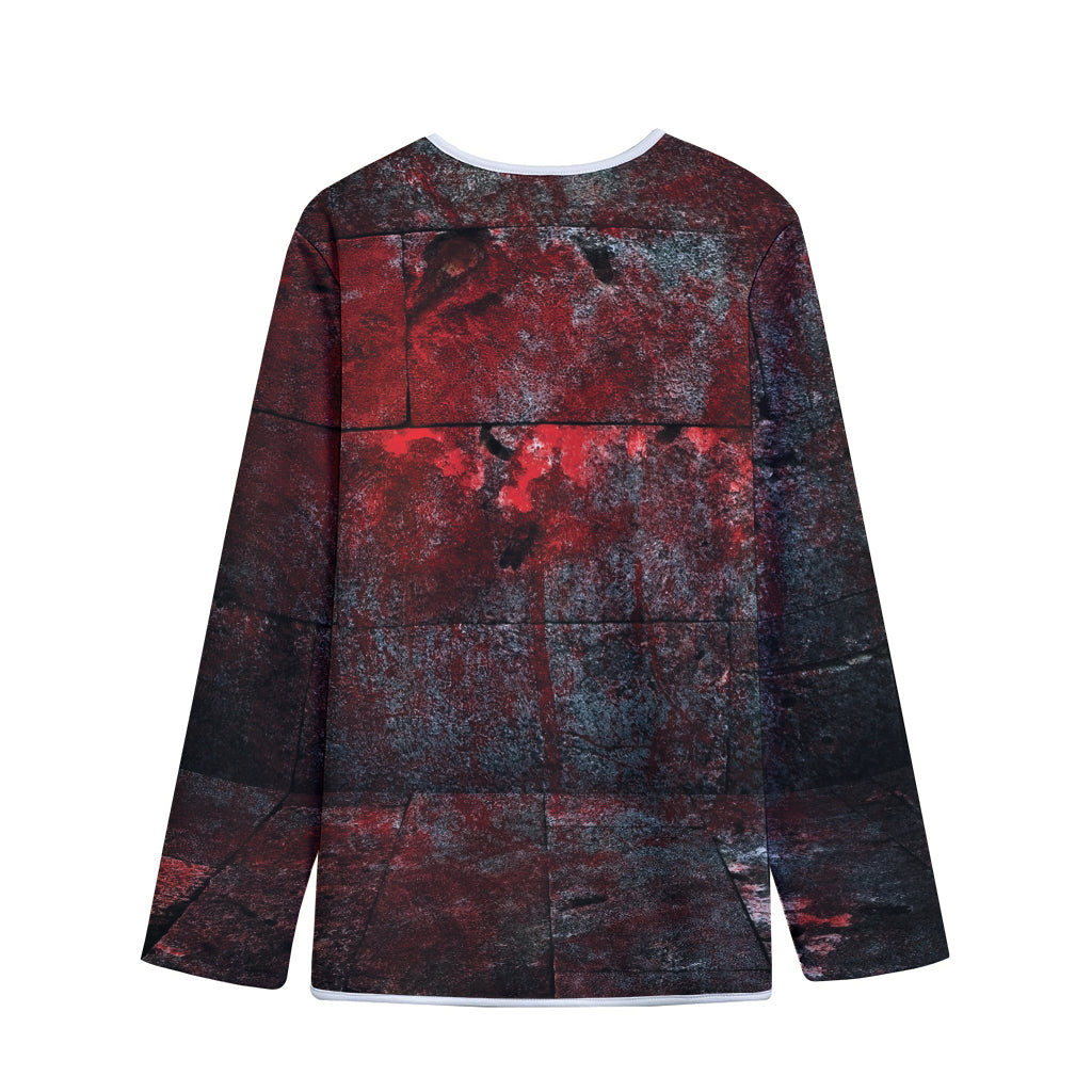 Bloody Room Print Long Sleeve Short Coat