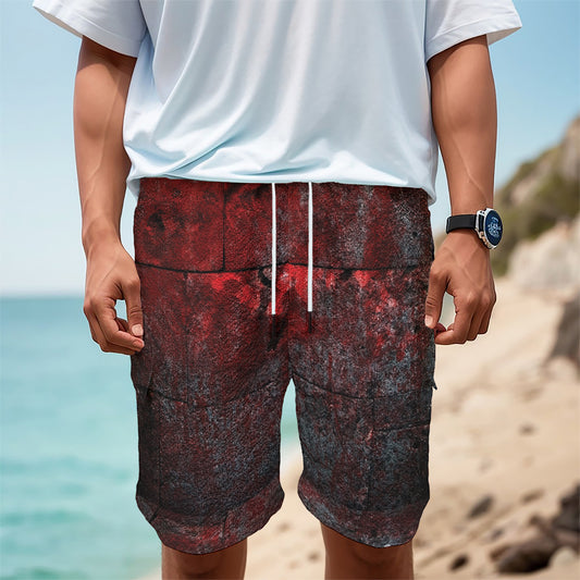 Bloody Room Print Men's Cargo Shorts