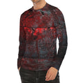 Bloody Room Print Men's Long Sleeve Rash Guard