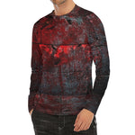 Bloody Room Print Men's Long Sleeve Rash Guard