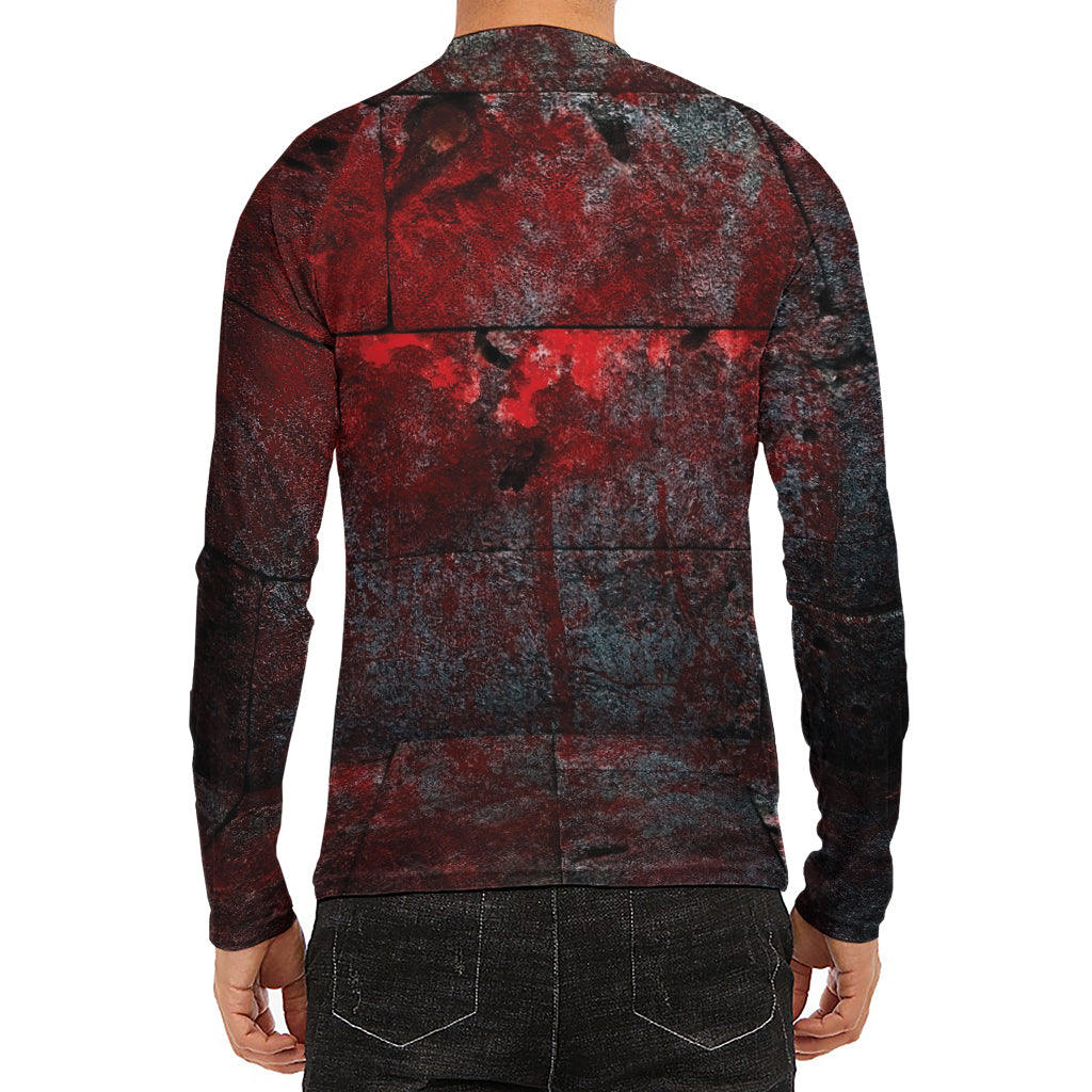 Bloody Room Print Men's Long Sleeve Rash Guard