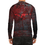Bloody Room Print Men's Long Sleeve Rash Guard