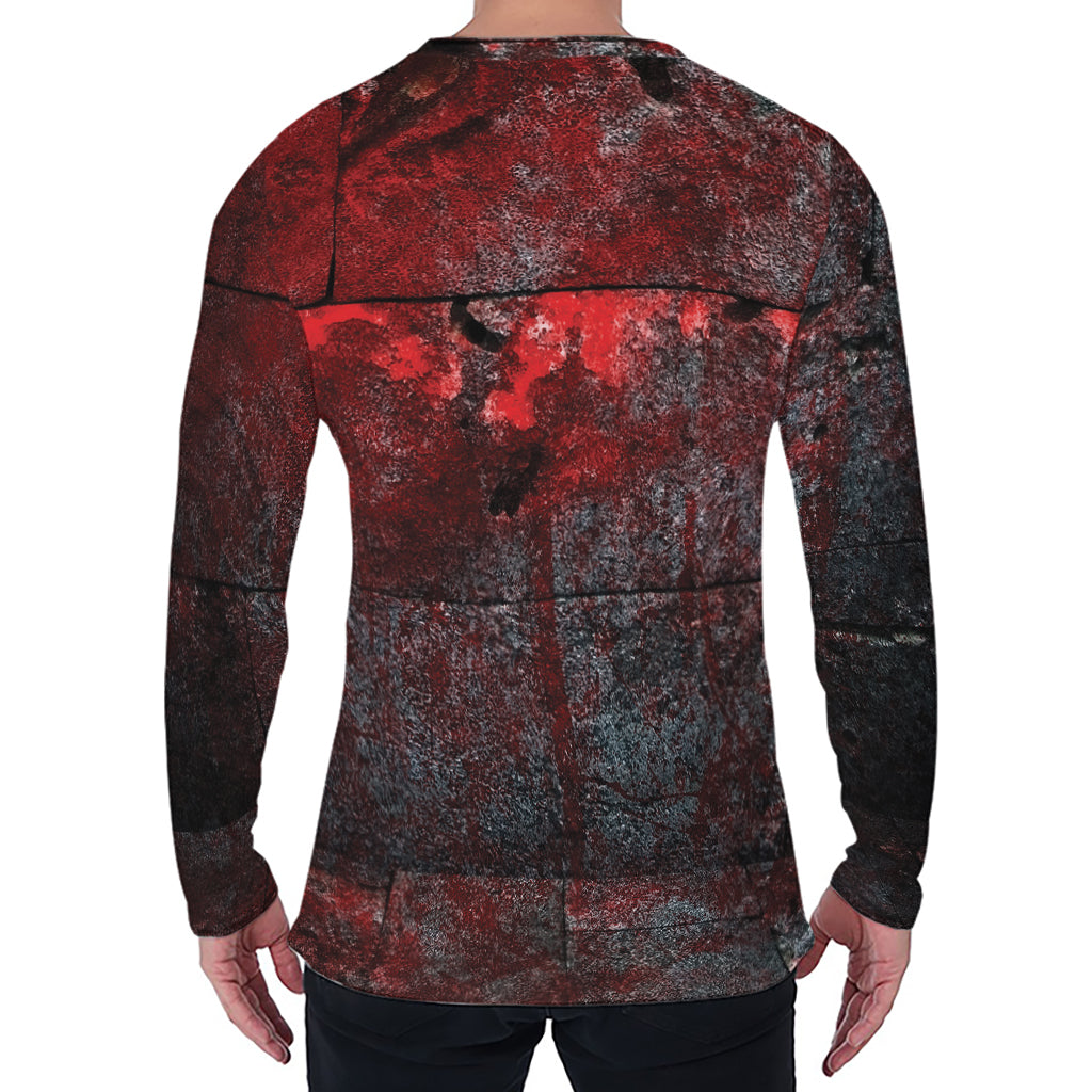 Bloody Room Print Men's Long Sleeve T-Shirt