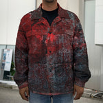 Bloody Room Print Men's Shirt Jacket