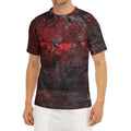 Bloody Room Print Men's Short Sleeve Rash Guard