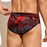 Bloody Room Print Men's Swim Briefs