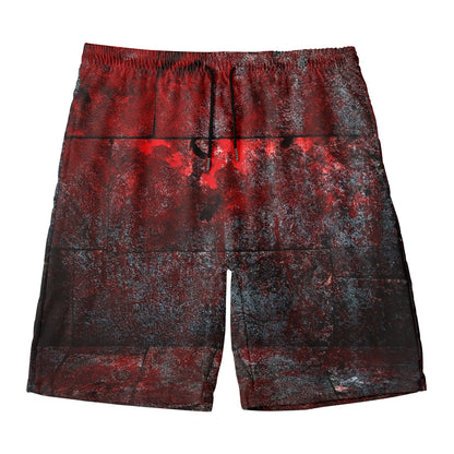 Bloody Room Print Men's Swim Trunks