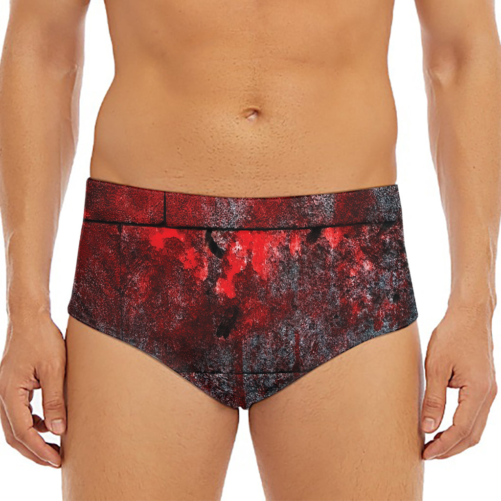 Bloody Room Print Men's Triangle Swim Briefs